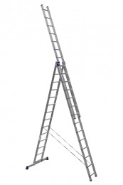 Лестница трехсекционная Алюмет 3х14 ступеней 5314