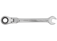 Ключ комбинированный трещоточный, 8мм, CrV, шарнирный, зерк.хром MATRIX PROFESSIONAL