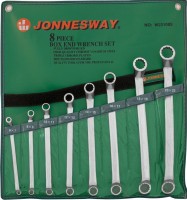 Набор ключей гаечных накидных изогнутых 75° в сумке, 6-22 мм, 8 предметов Jonnesway W23108S