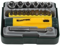 Набор Kraftool Expert: Отвертка реверсивная с битами, адаптером и торцевыми головками, Cr-V, 18 предметов 26143-H18