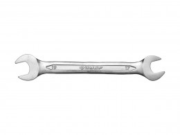 Ключ рожковый гаечный Зубр Мастер Зубр Мастер, Cr-V сталь, хромированный, 17х19мм 27010-17-19