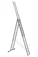 Лестница трехсекционная Алюмет 3х14 ступеней 5314