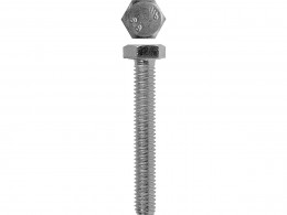 Болт Зубр с шестигранной головкой, DIN 933, класс прочности 8.8, оцинкованный, M8x100 мм, ТФ6, 2 шт. 4-303076-08-100