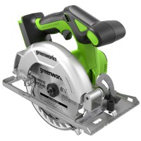 Пила циркулярная аккумуляторная Greenworks GD24CS165 24V (без АКБ и ЗУ) 1501607
