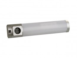 Светильник люминесцентный Светозар модель СЛР-108 с плафоном и выключ., встроенная розетка, лампа Т5, 425x46x87мм, 8Вт SV-57569-08