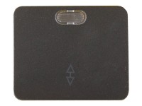 Выключатель одноклавишный Светозар ГАММА, проходной, с подсветкой, без вставки и рамки, цвет темно-серый металлик, 10A SV-54138-DM