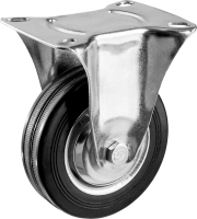 Колесо неповоротное Зубр d=100 мм, г/п 70 кг, резина/металл, игольчатый подшипник 30936-100-F