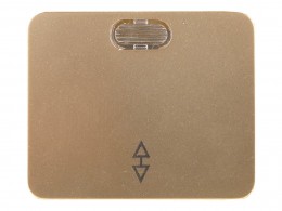 Выключатель одноклавишный Светозар ГАММА, проходной, с подсветкой, без вставки и рамки, цвет золотой металлик, 10A/~250 SV-54138-GM