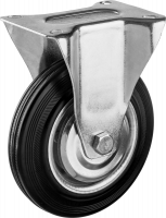 Колесо неповоротное Зубр d=160 мм, г/п 145 кг, резина/металл, игольчатый подшипник 30936-160-F