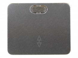 Выключатель одноклавишный Светозар ГАММА, проходной, с подсветкой, без вставки и рамки, цвет светло-серый металлик, 10A SV-54138-SM