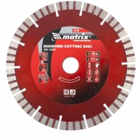 Диск алмазный отрезной Турбо-сегментный, 180х22, 2 мм, сухая резка Matrix Professional 73146