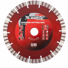 Диск алмазный отрезной Турбо-сегментный, 180х22, 2 мм, сухая резка Matrix Professional 73146