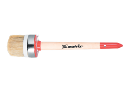 Кисть круглая Профи №6 (30 мм), натуральная щетина, деревянная ручка / MATRIX