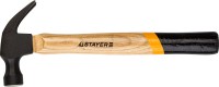 Молоток-гвоздодер Stayer Master с деревянной рукояткой, 450г 2023-450