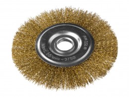 Щетка дисковая Dexx для УШМ, витая стальная латунированная проволока 0,3мм, 150ммх22мм 35101-150