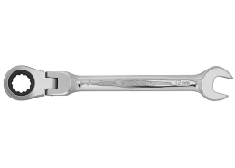 Ключ комбинированный трещоточный, 14мм, CrV, шарнирный, зерк.хром MATRIX PROFESSIONAL