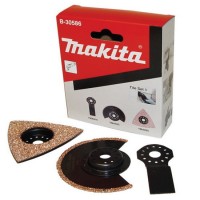 Набор насадок для мультитула Makita, 3шт(полотно, диск, платина), д\работы с плиткой B-30586