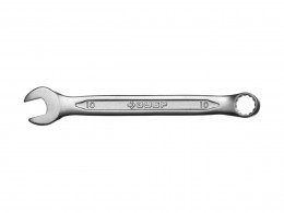 Ключ гаечный комбинированный Зубр Мастер, Cr-V сталь, хромированный, 10мм 27087-10