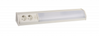 Светильник люминесцентный Светозар модель СЛР-210с плафоном и выключателем, 2 розетки, лампа Т8, 500x60x80мм, 10Вт SV-57585-10