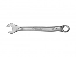 Ключ гаечный комбинированный Зубр Мастер, Cr-V сталь, хромированный, 12мм 27087-12