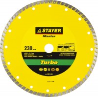 Круг отрезной алмазный Stayer Master "ТУРБО", сегментированный, сухая резка, 22,2х115мм 36673-115