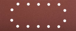 Лист шлифовальный Зубр Мастер универсальный на зажимах, 14 отверстий по периметру, для ПШМ, Р60, 115х280мм, 5шт 35594-060