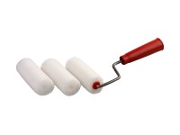 Мини-валик Зубр РАДУГА поролоновый в наборе 3 шубки + ручка, 40x100мм 0363-10