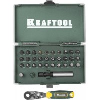 Набор Kraftool Биты "ЕХPERT" "X-Drive", кованые, торсионные, Cr-Mo, система насечек "NSS", 33 предмета, в боксе 26065-H33