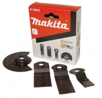 Набор насадок для мультитула Makita, 4шт(диск, 3полотна), д\монтаж работ B-30623