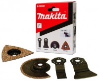 Набор насадок для мультитула Makita, 4шт(полотно, шабер, диск, платина), д\работы с плиткой B-30592