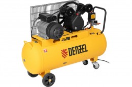 Компрессор Denzel BCV2200/100, 2,2 кВт, 100 литров, 370 л/мин ременный MX58110