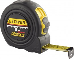 Рулетка Stayer Profi "AREX", двухкомпонентный противоударный корпус, упрочненное полотно, 5м/19мм 3410-05_z01