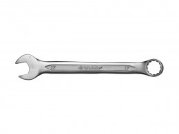 Ключ гаечный комбинированный Зубр Мастер, Cr-V сталь, хромированный, 17мм 27087-17