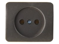 Розетка одинарная Светозар ГАММА, без заземления, без вставки и рамки, цвет темно-серый металлик, 16А/~250В SV-54100-DM