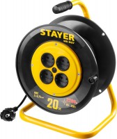 Удлинитель на катушке Stayer "MS 207", 20 м, 2200 Вт, 4 гнезда, ПВС 2х0,75 мм2 55073-20_z01