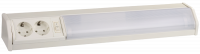 Светильник люминесцентный Светозар модель "СЛР-218" с плафоном и выключателем, 2 розетки, лампа Т8, 750x60x80мм, 18Вт SV-57585-18