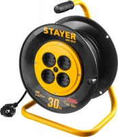 Удлинитель на катушке Stayer "MS 207", 30 м, 2200 Вт, 4 гнезда, ПВС 2х0,75 мм2 55073-30_z01