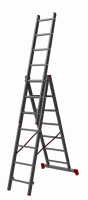 Лестница алюминиевая трёхсекционная Новая Высота NV 123 3х6 ступеней