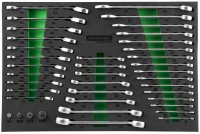 Набор ключей гаечных и адаптеров в EVA ложементе 560х400 мм, 39 предметов Jonnesway W60246139SV