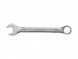 Ключ гаечный комбинированный Зубр Мастер, Cr-V сталь, хромированный, 32мм 27087-32