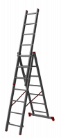 Лестница алюминиевая трёхсекционная Новая Высота NV 123 3х7 ступеней