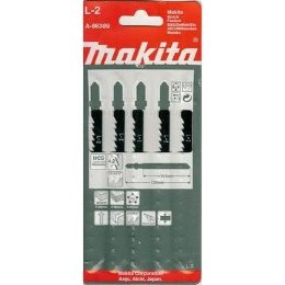 Пилки для лобзика Makita 5шт,L2,HCS\HSS,132\4.2мм,рез-90мм