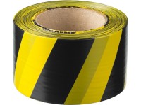 Сигнальная лента Зубр Мастер, цвет черно-желтый, 75ммх200м 12242-75-200
