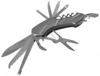 Нож Зубр Мастер складной многофункциональный, "12 в 1", металлическая рукоятка 47781
