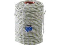 Фал плетёный капроновый Сибин 24-прядный с капроновым сердечником, диаметр 10 мм, бухта 100 м, 1300 кгс 50220-10
