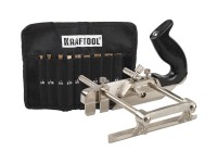 Рубанок металлический Kraftool EXPERT для специальных работ, модель "A52", 9 ножей в комплекте, 210мм 1-18541-H9_z01
