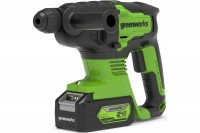 Перфоратор аккумуляторный бесщеточный Greenworks GD24SDS2 2 ДЖ, 24V (АКБ 4 Ач и ЗУ) 3803007UB