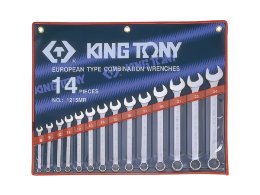 Набор ключей KT-1214SR: комбинированных 14пр. 5/16"-1-1/4" KING TONY