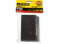 Губка шлифовальная Stayer Master угловая, зерно-оксид алюминия, Р120, 100 x 68 x 42 x 26 мм, средняя жесткость. 3561-120