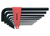 Набор ключей имбусовых HEX, 2,0–12 мм, CrV, 9 шт., оксидированные, удлиненные MATRIX